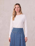 Crew Ribbed Dolman-White