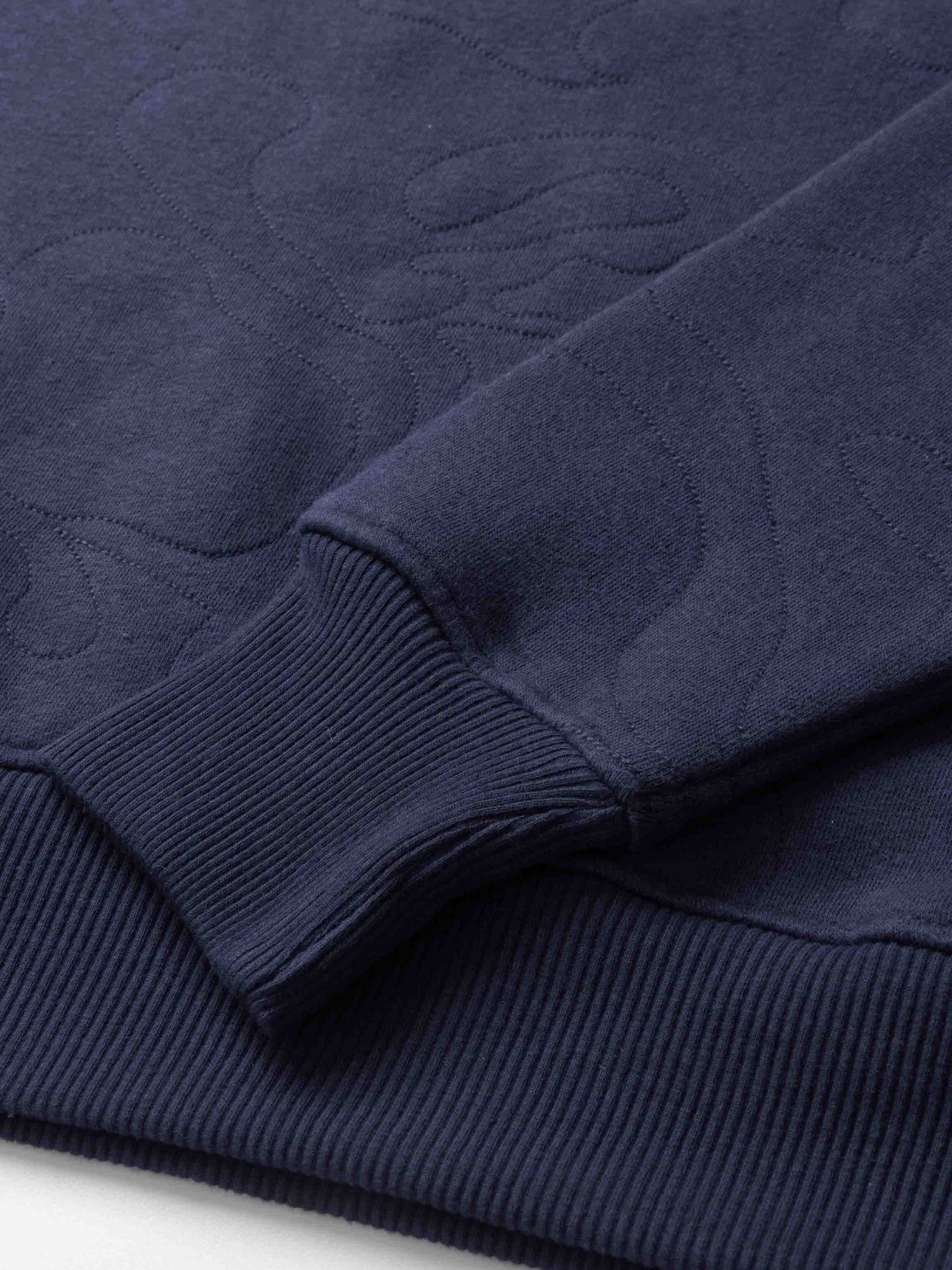 Embroidered Swirl Sweatshirt-Navy Blue