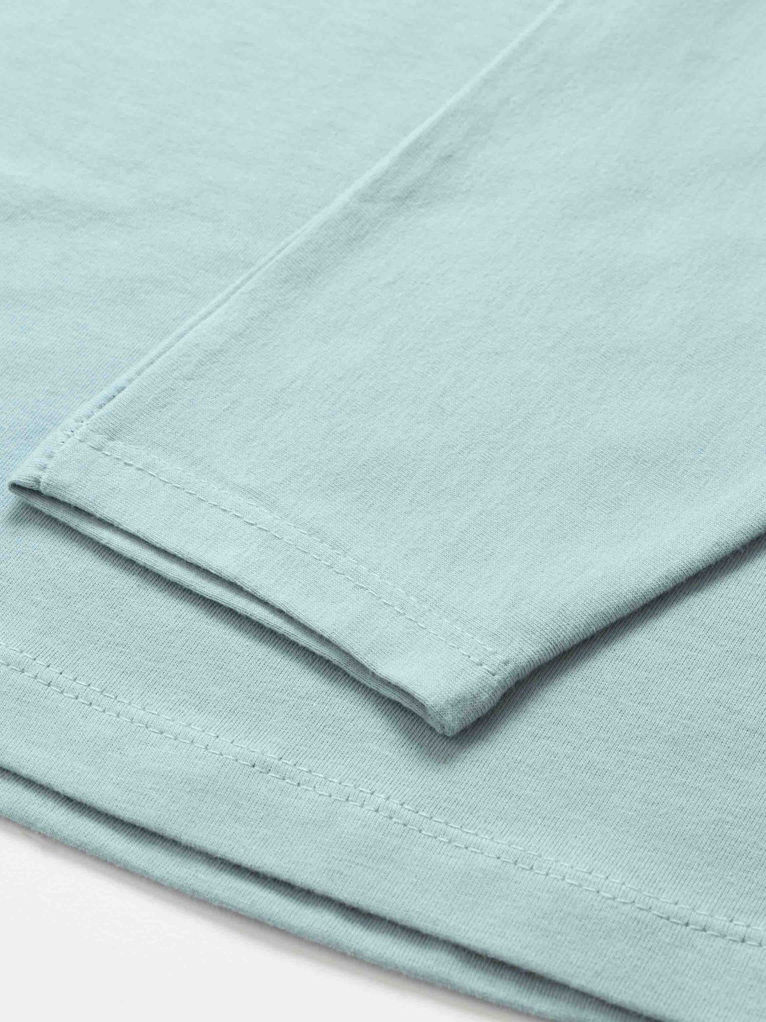 Side Seam Boxy Tee-Light Blue