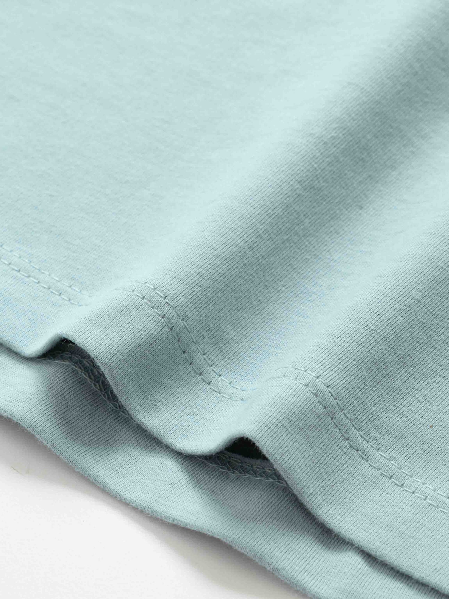 Side Seam Boxy Tee-Light Blue