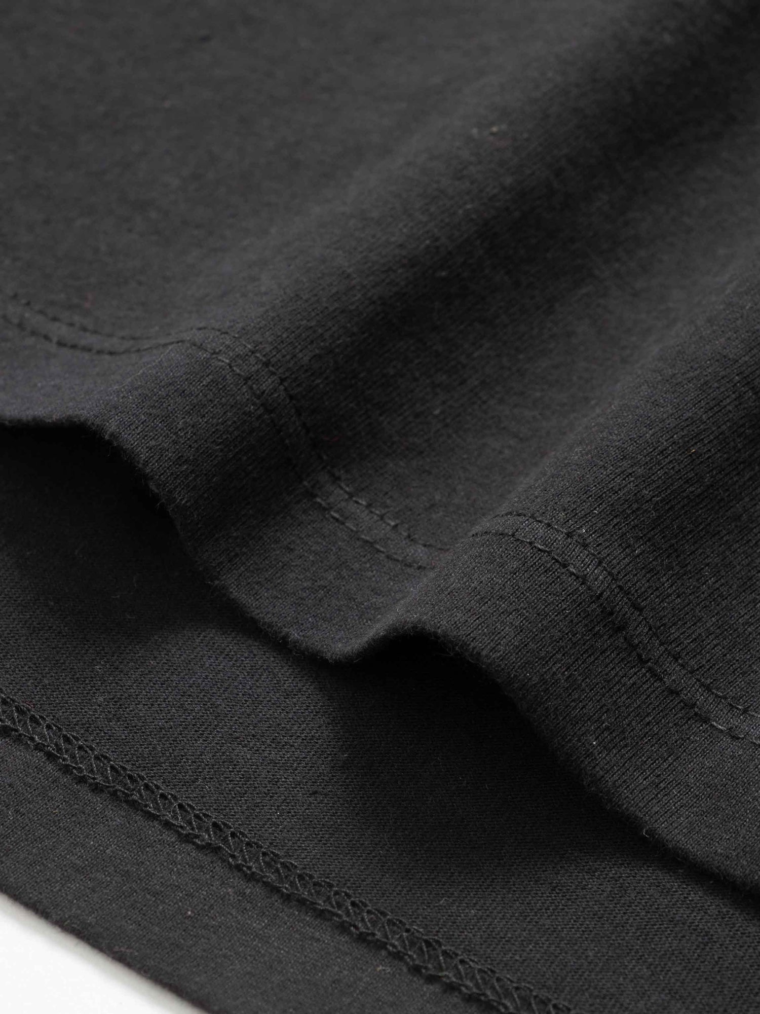 Side Seam Boxy Tee-Black