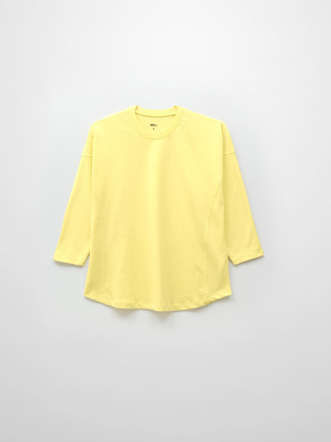 Side Seam Boxy Tee-Yellow