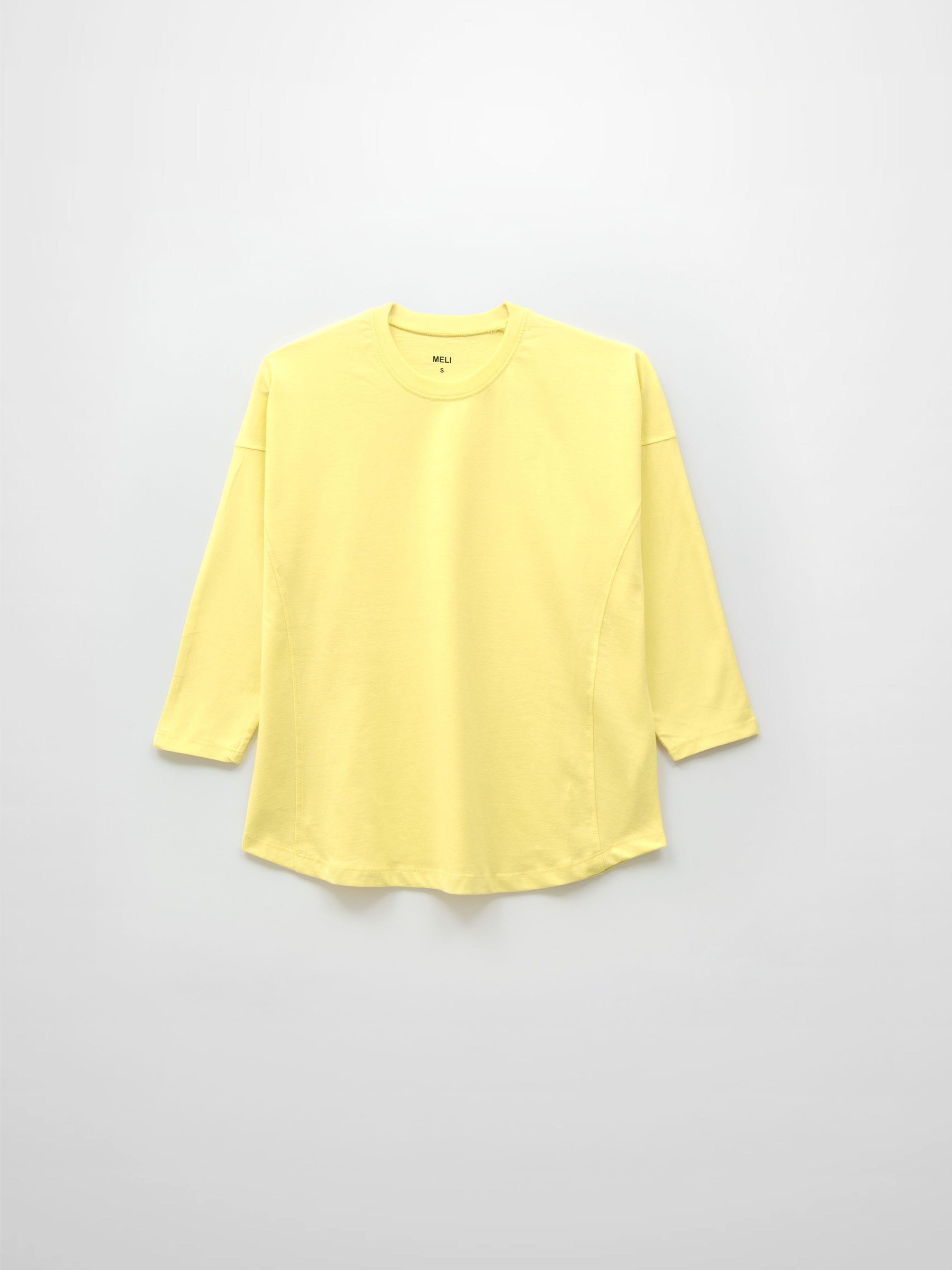 Side Seam Boxy Tee-Yellow