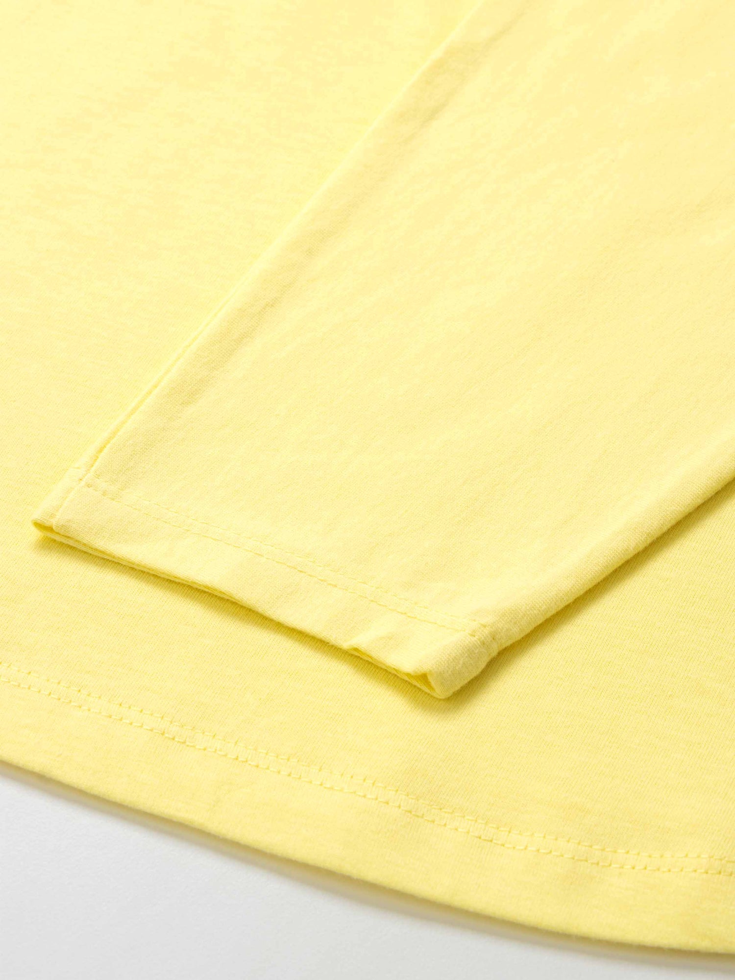 Side Seam Boxy Tee-Yellow