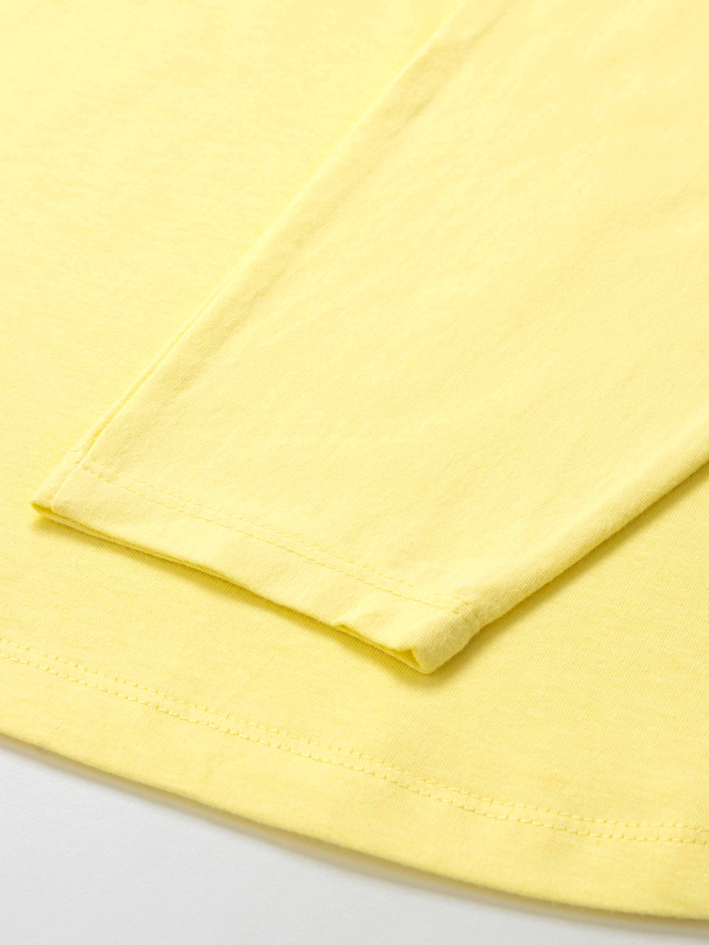 Side Seam Boxy Tee-Yellow