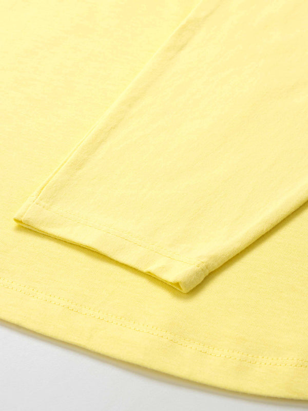 Side Seam Boxy Tee-Yellow