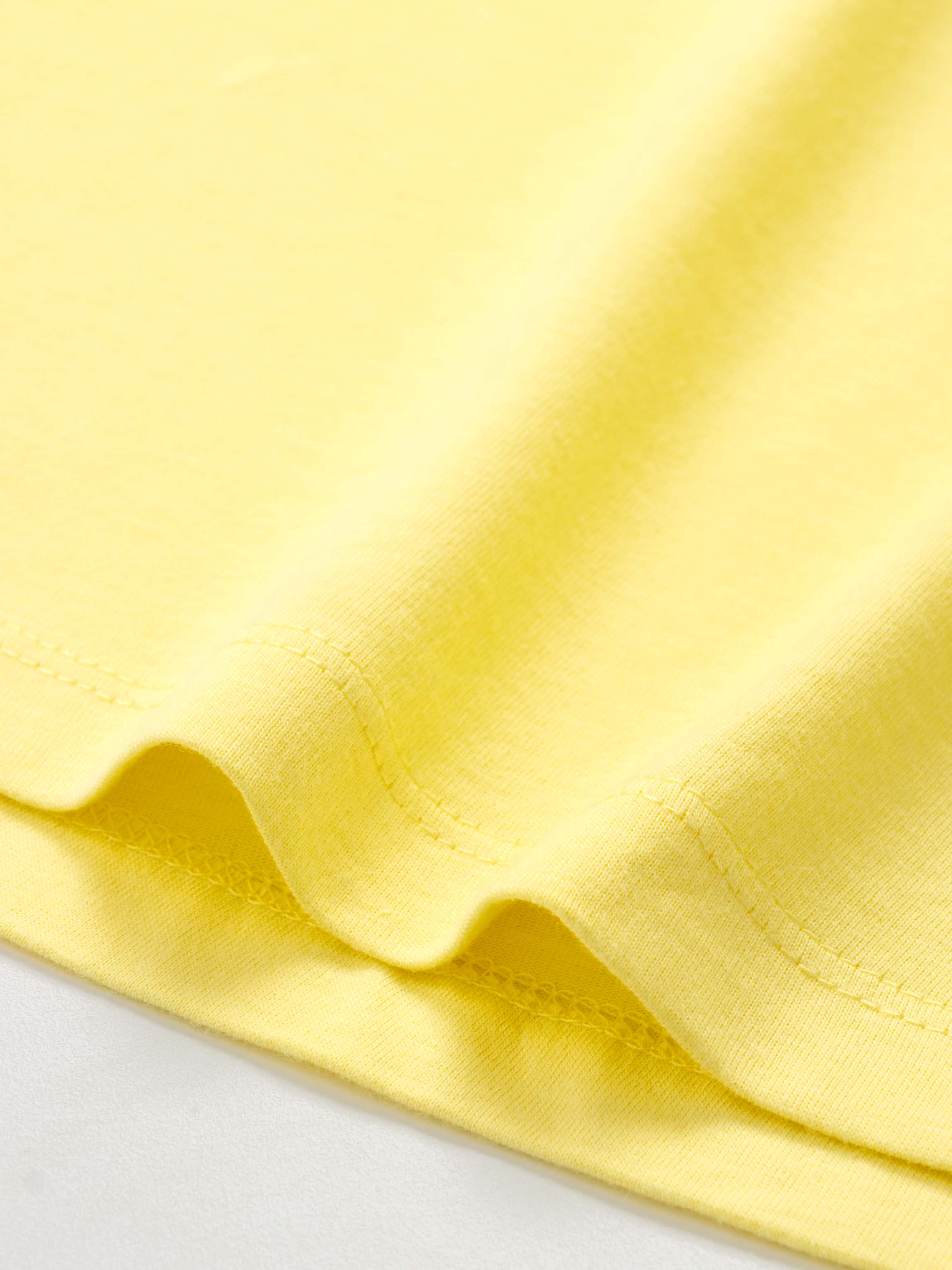 Side Seam Boxy Tee-Yellow