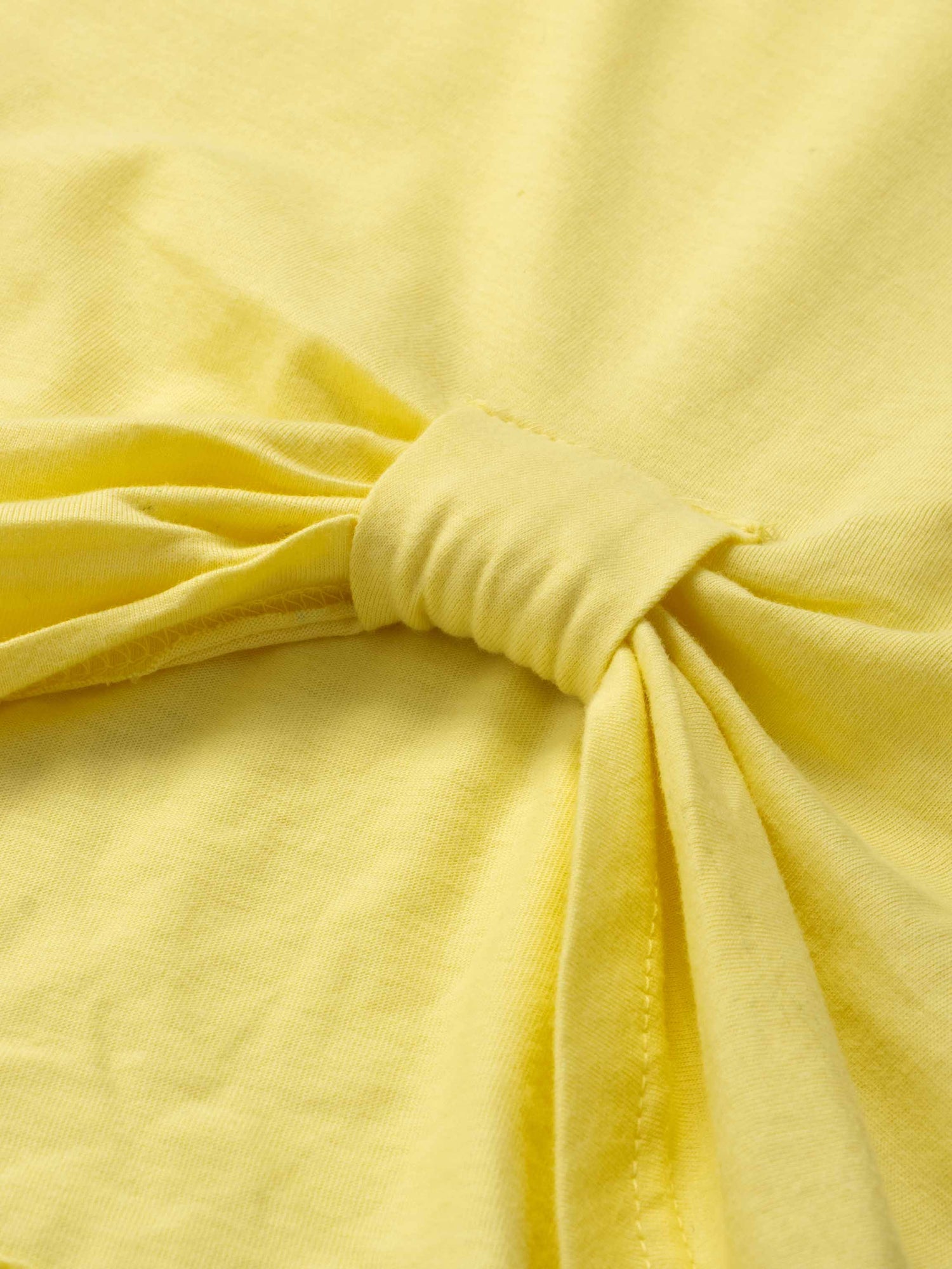 Side Knot Tee-Yellow