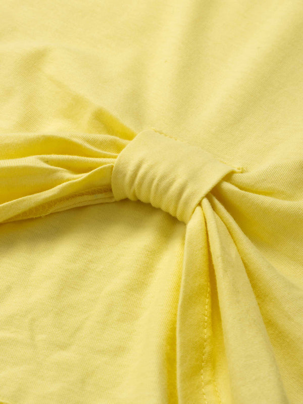 Side Knot Tee-Yellow