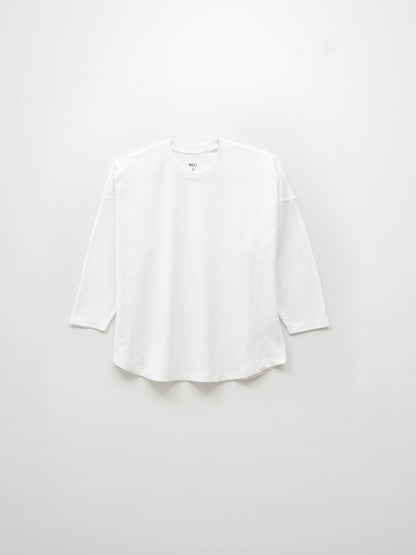 Side Seam Boxy Tee-White