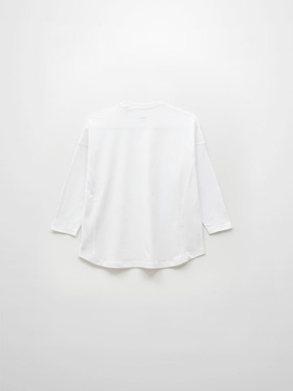 Side Seam Boxy Tee-White
