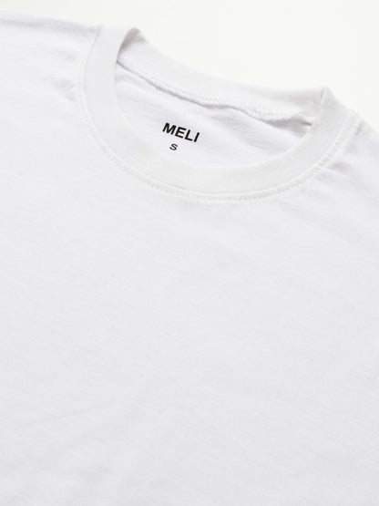 Side Seam Boxy Tee-White