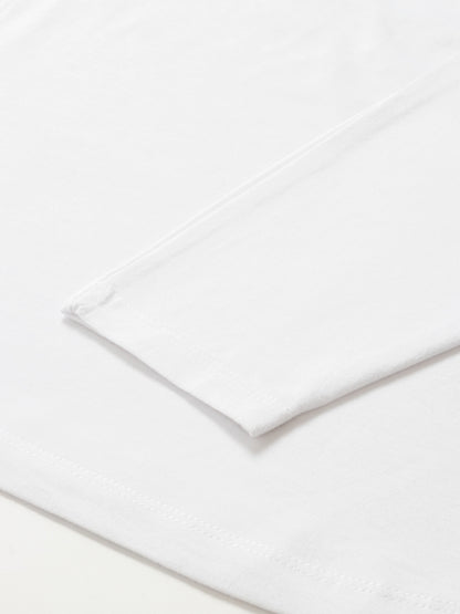 Side Seam Boxy Tee-White