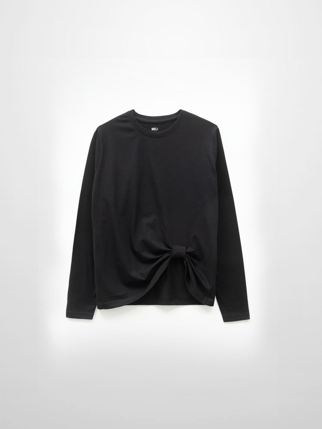 Side Knot Tee-Black