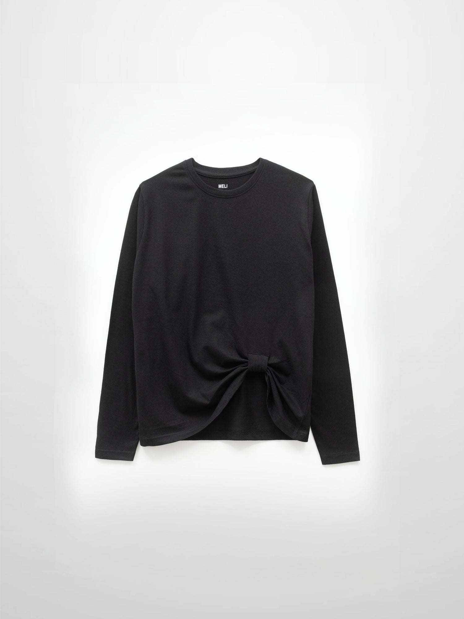 Side Knot Tee-Black
