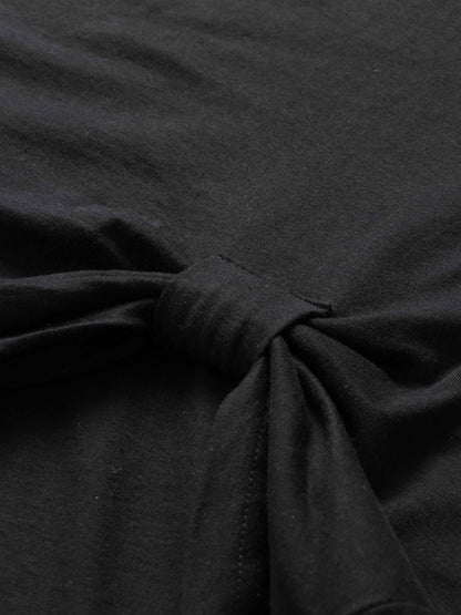 Side Knot Tee-Black