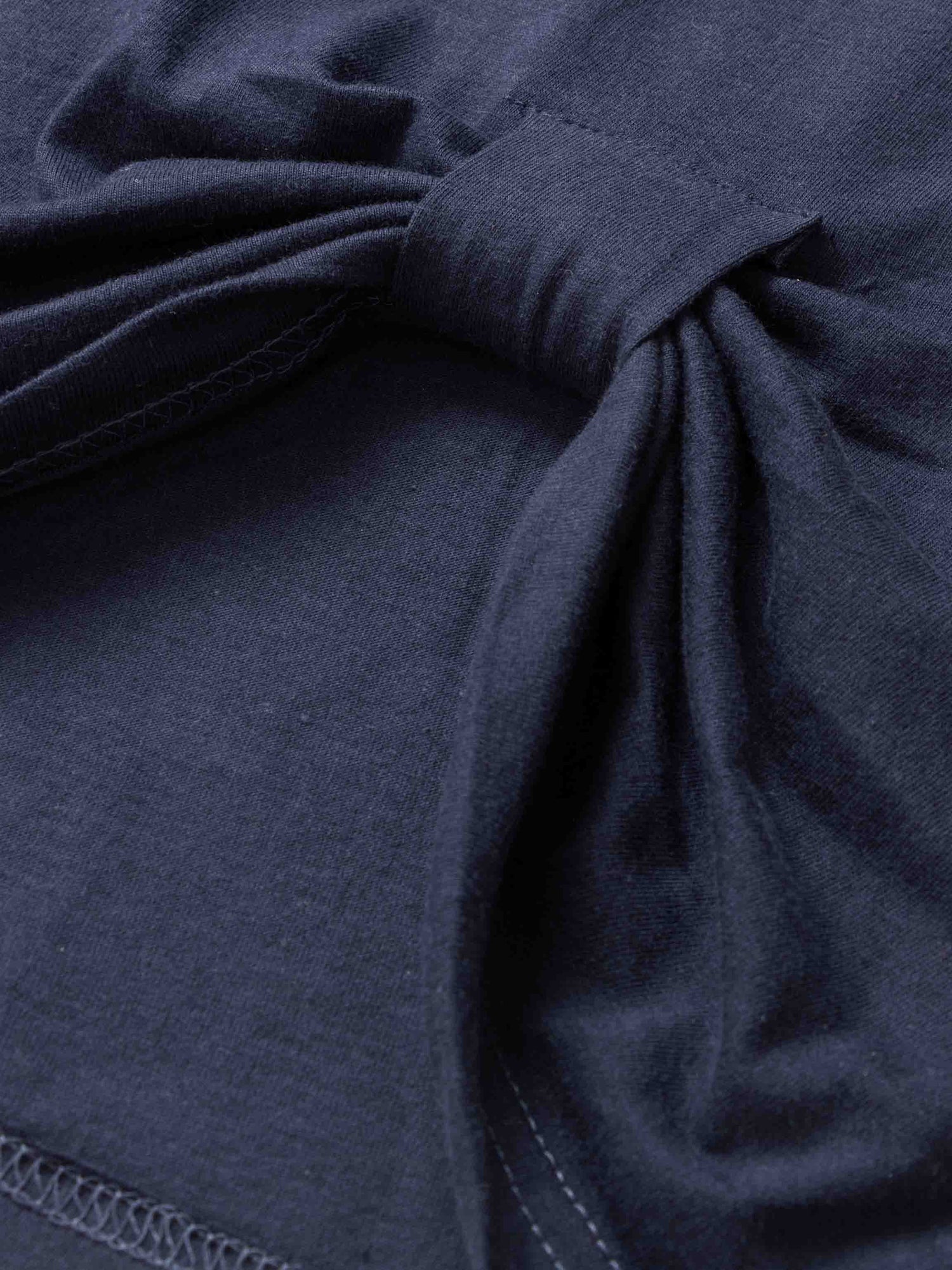 Side Knot Tee-Deep Navy