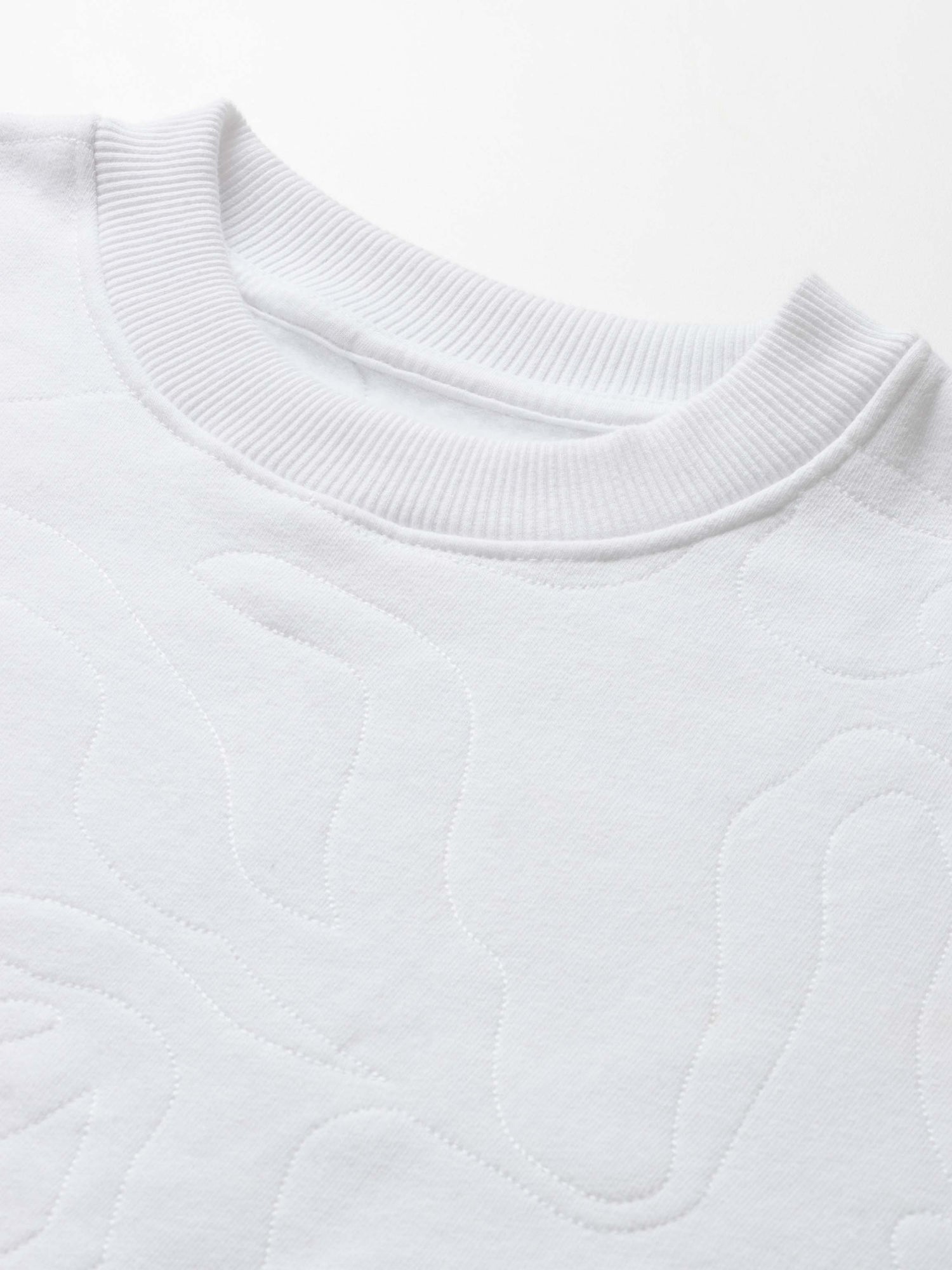 Embroidered Swirl Sweatshirt-White