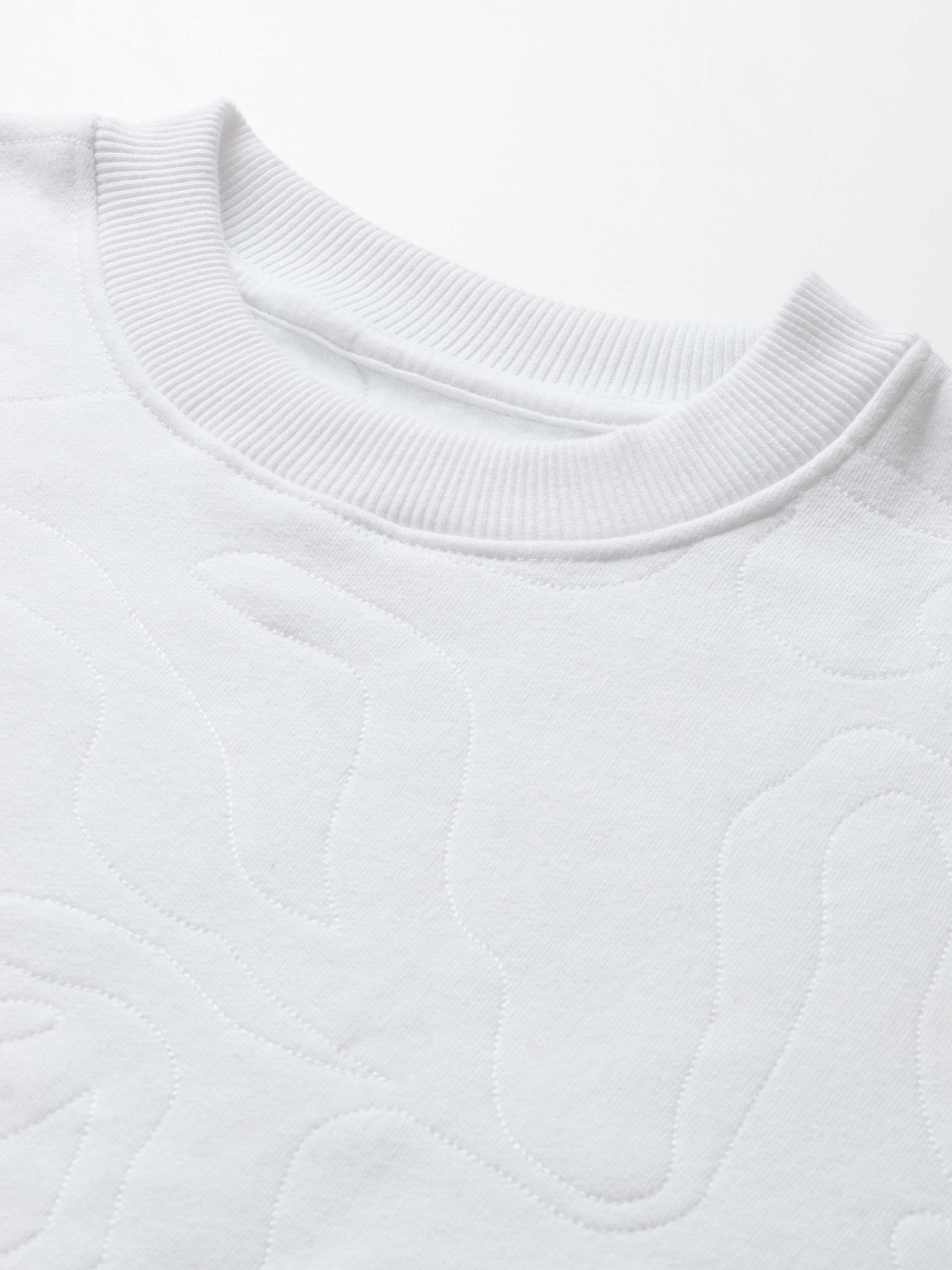 Embroidered Swirl Sweatshirt-White