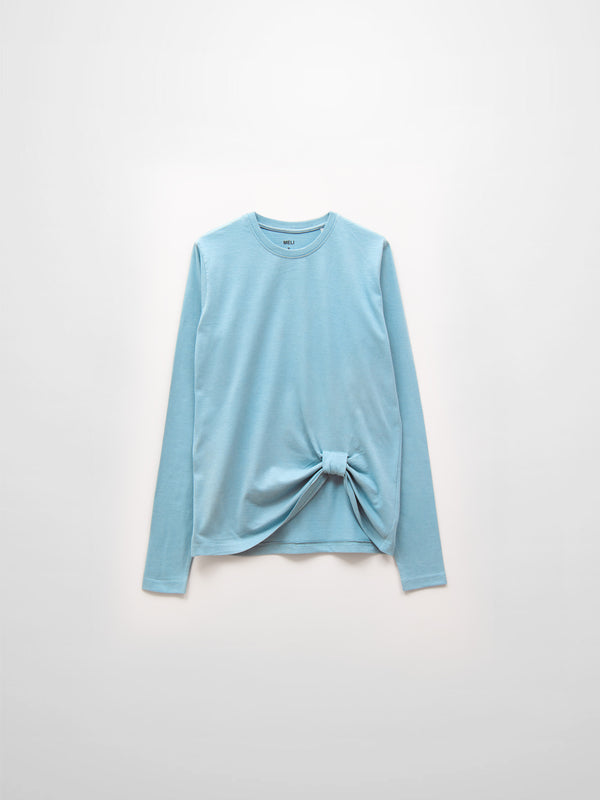 Side Knot Tee-Light Blue