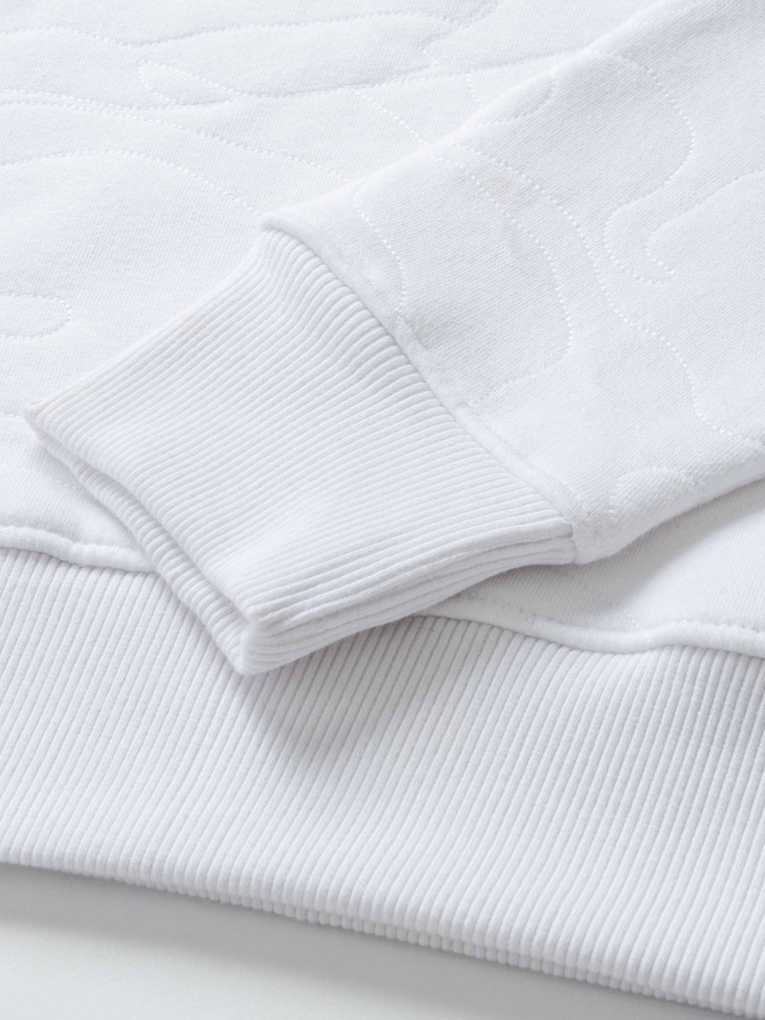 Embroidered Swirl Sweatshirt-White