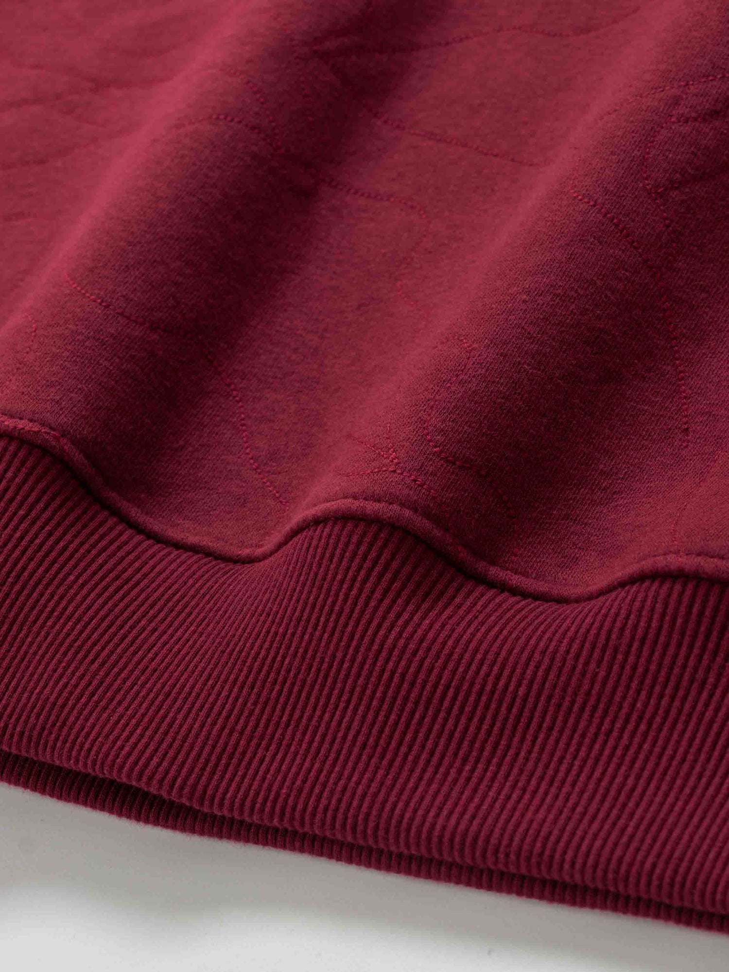 Embroidered Swirl Sweatshirt-Burgundy