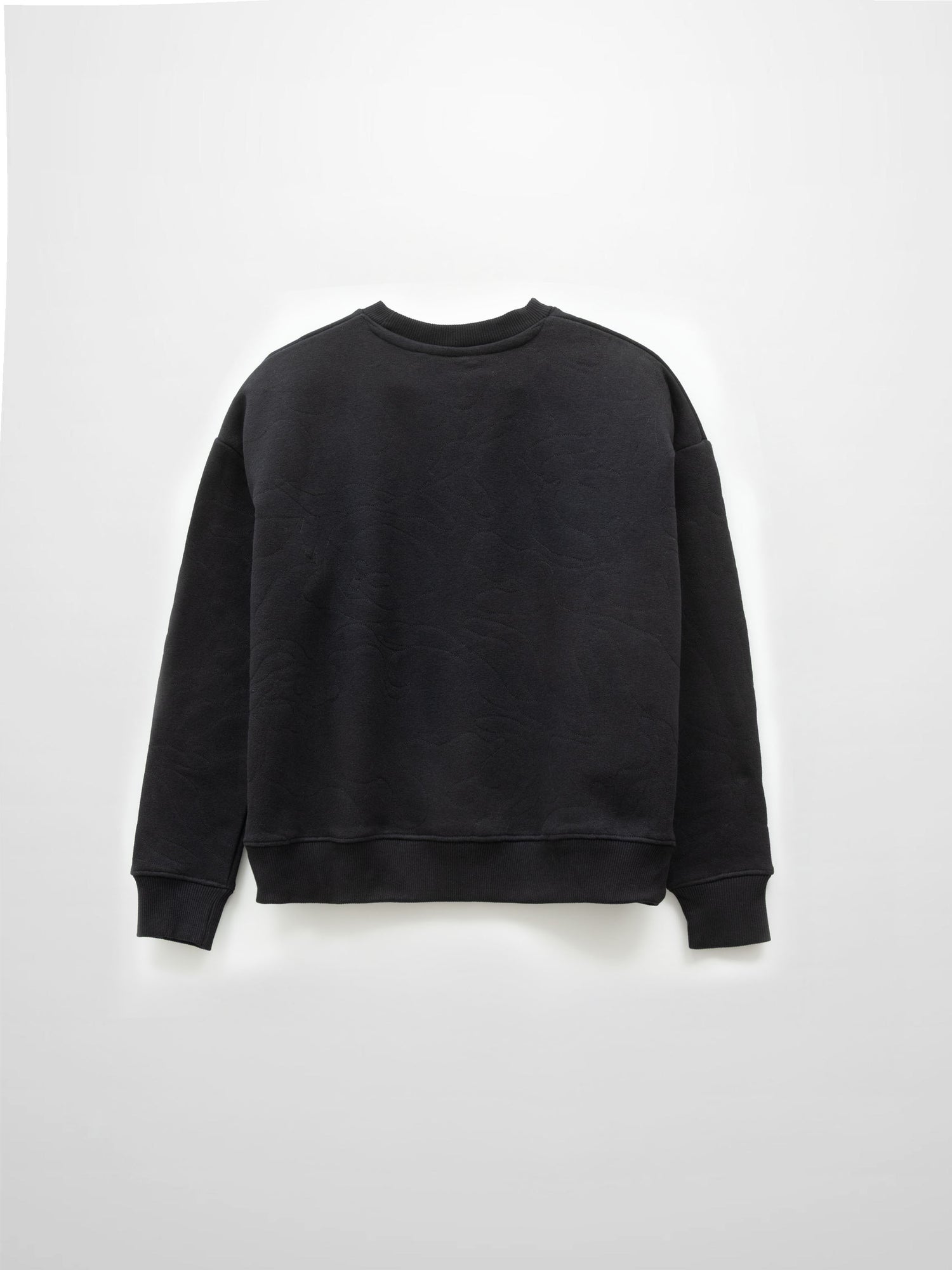 Embroidered Swirl Sweatshirt-Black