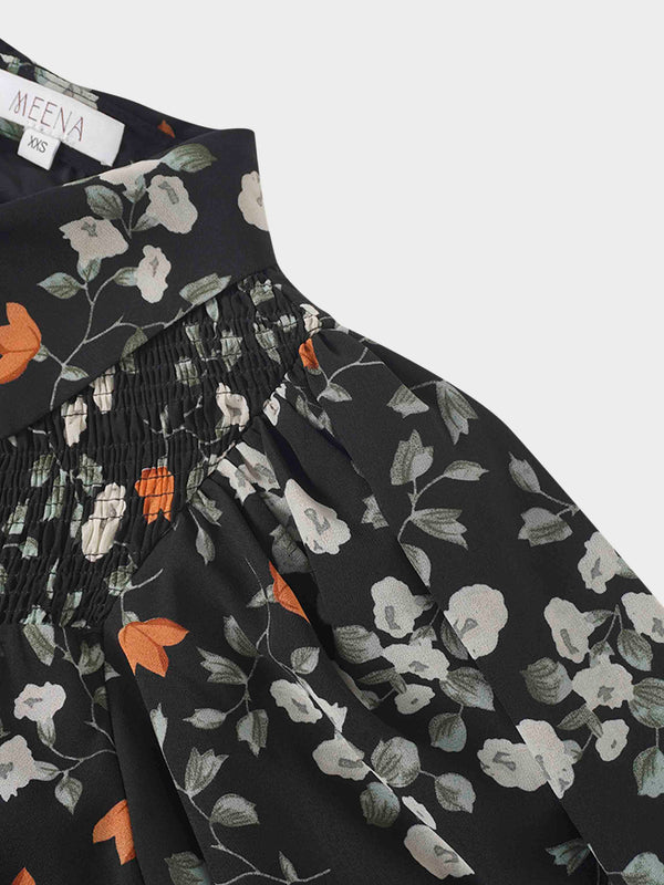 Smocked Blouse-Poppy Floral