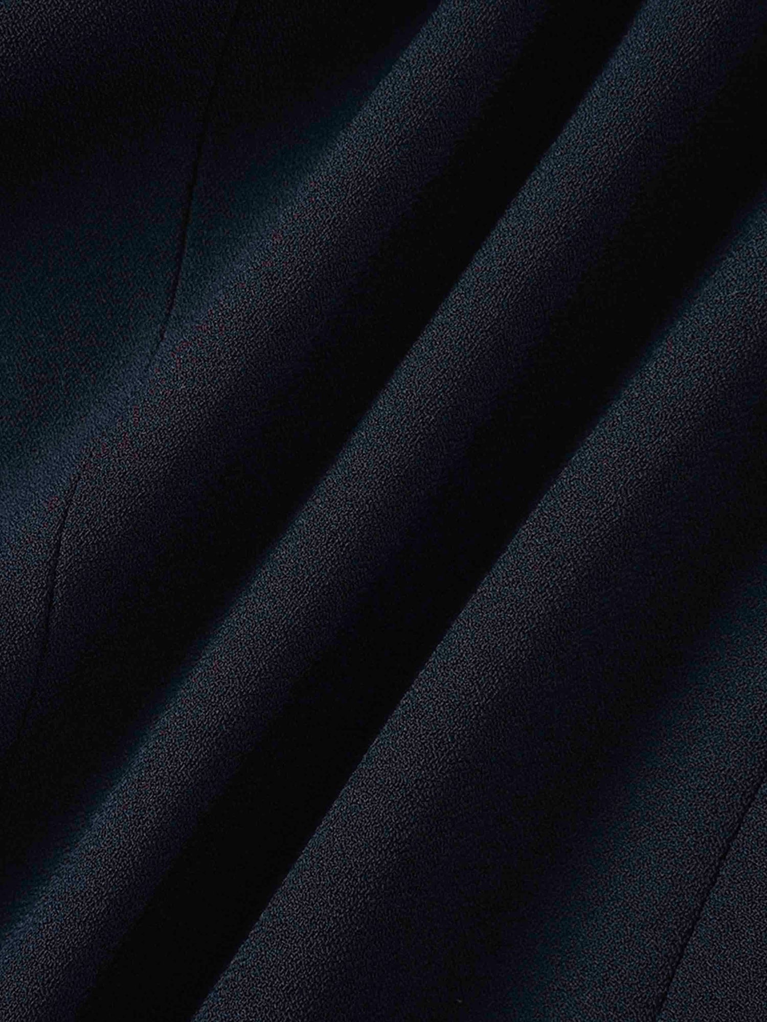Embroidered Belted Blazer-Navy