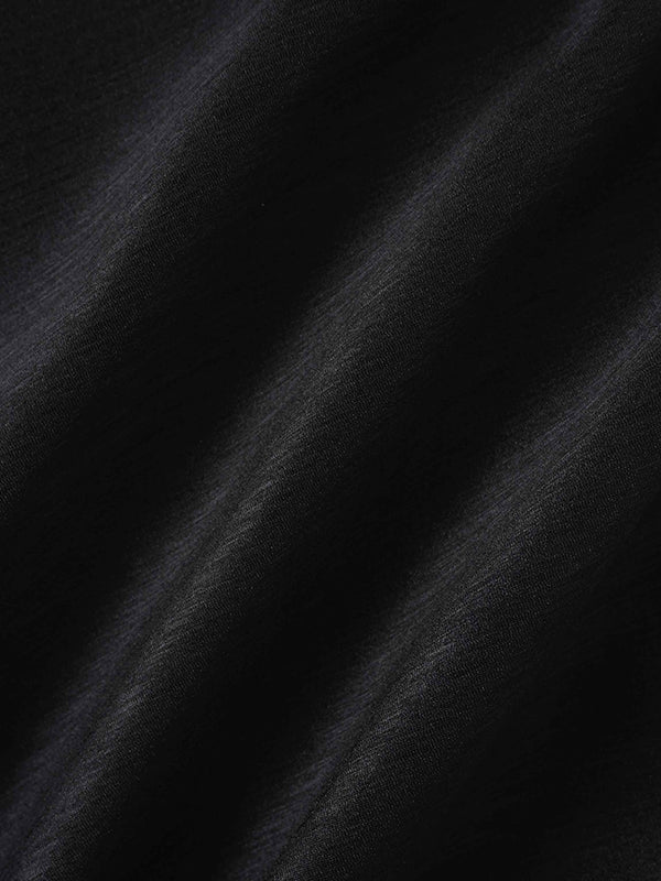Pintuck Button Down Blouse-Black