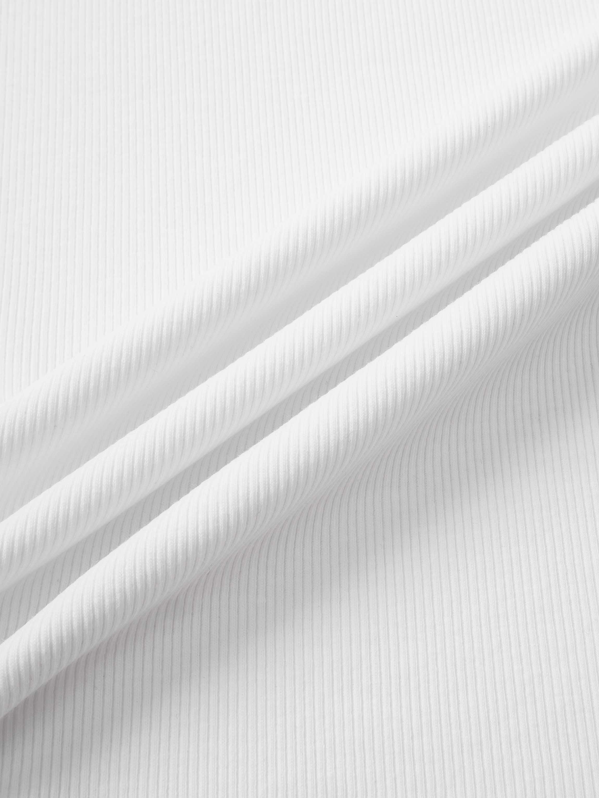 RIBBED CREW SLEEVELESS SHELL-WHITE