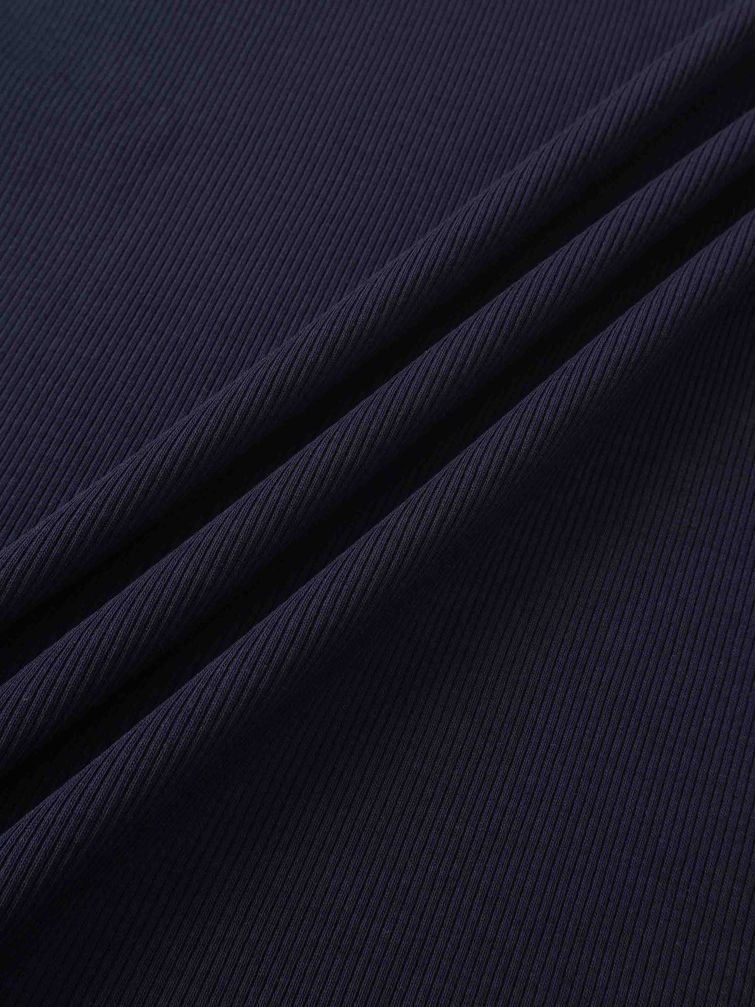 RIBBED CREW SLEEVELESS SHELL-NAVY