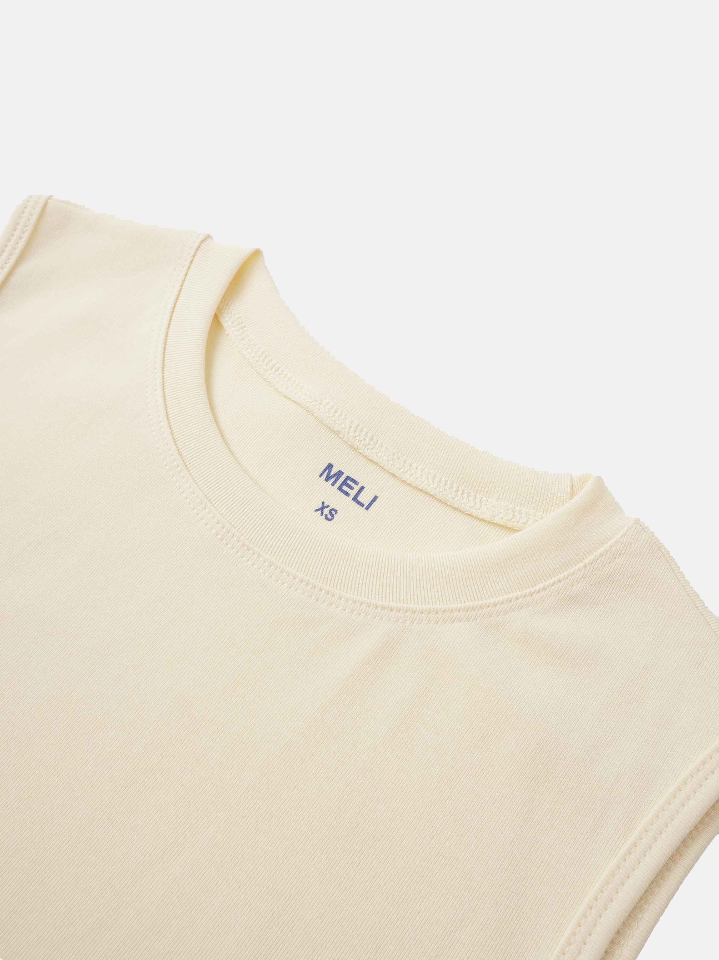 Sleeveless Basic Tee-Yellow