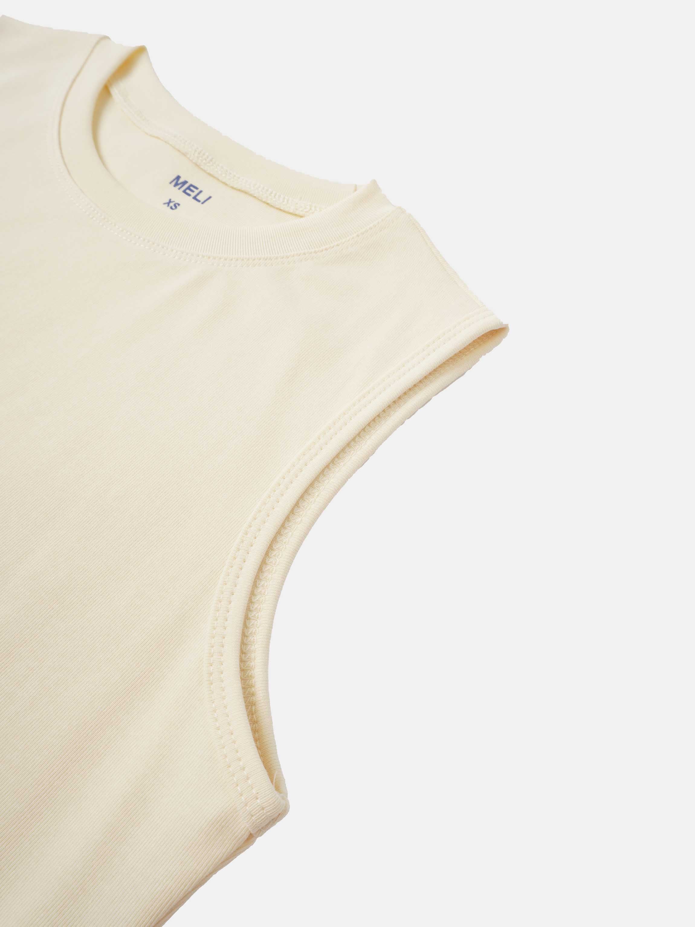 Sleeveless Basic Tee-Yellow