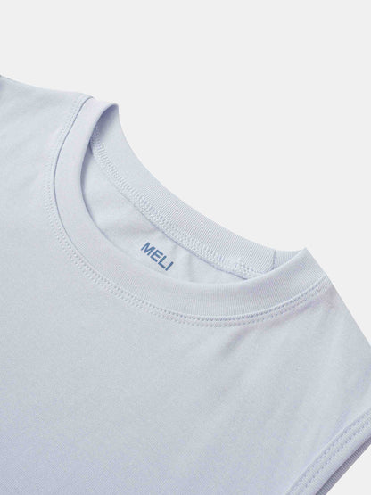 Sleeveless Basic Tee-Light Blue