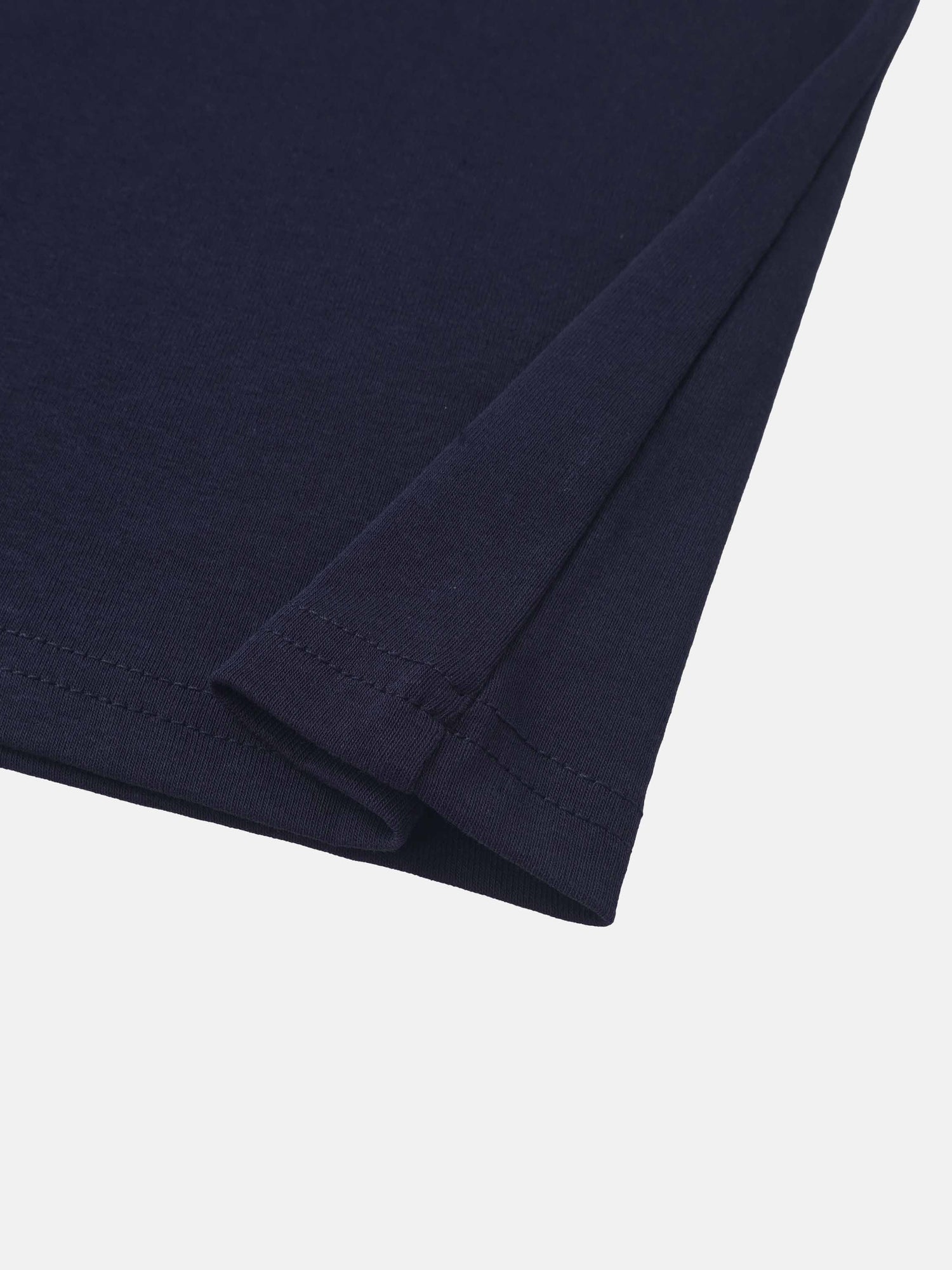 Sleeveless Basic Tee-Navy
