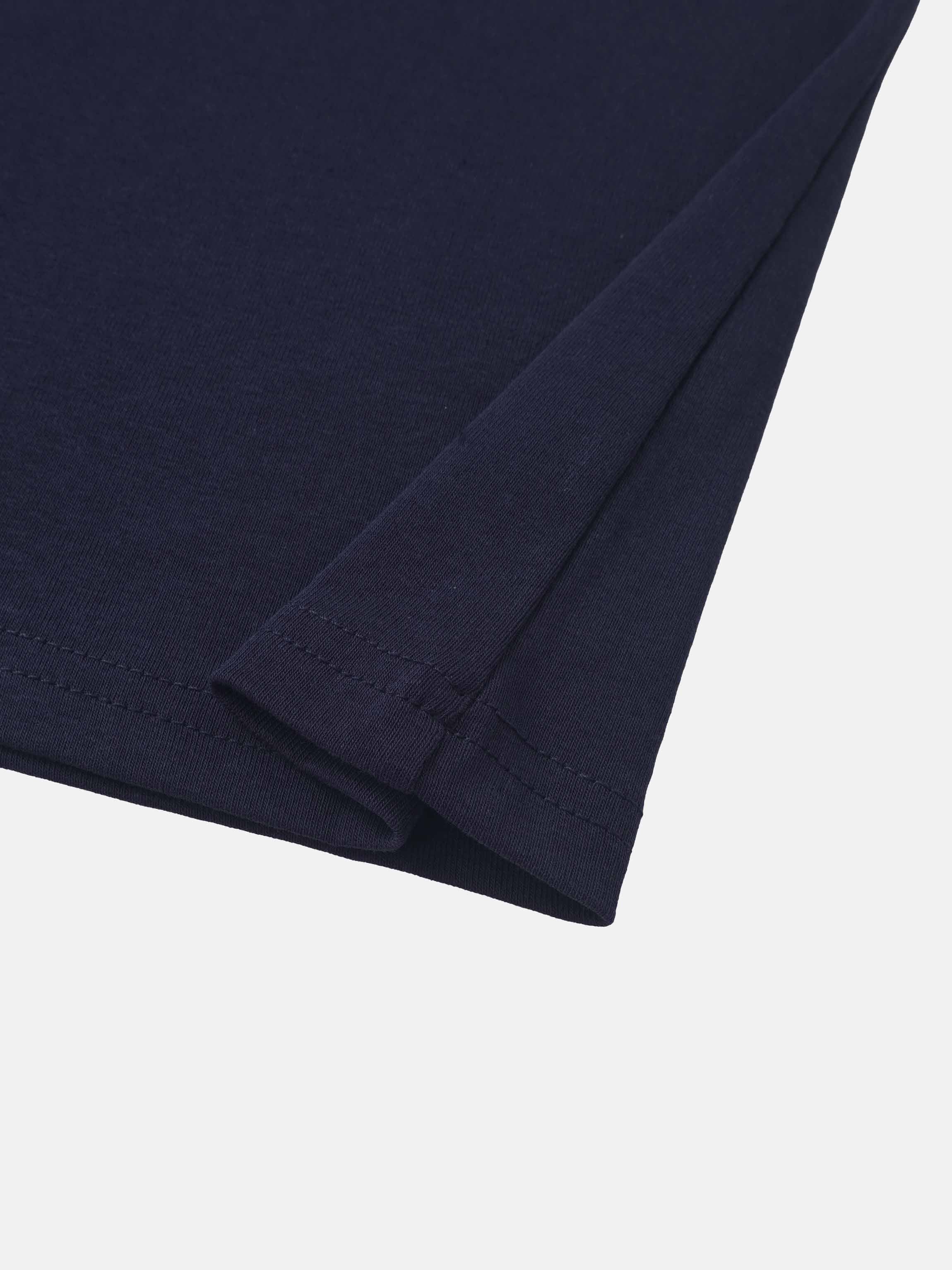 Sleeveless Basic Tee-Navy