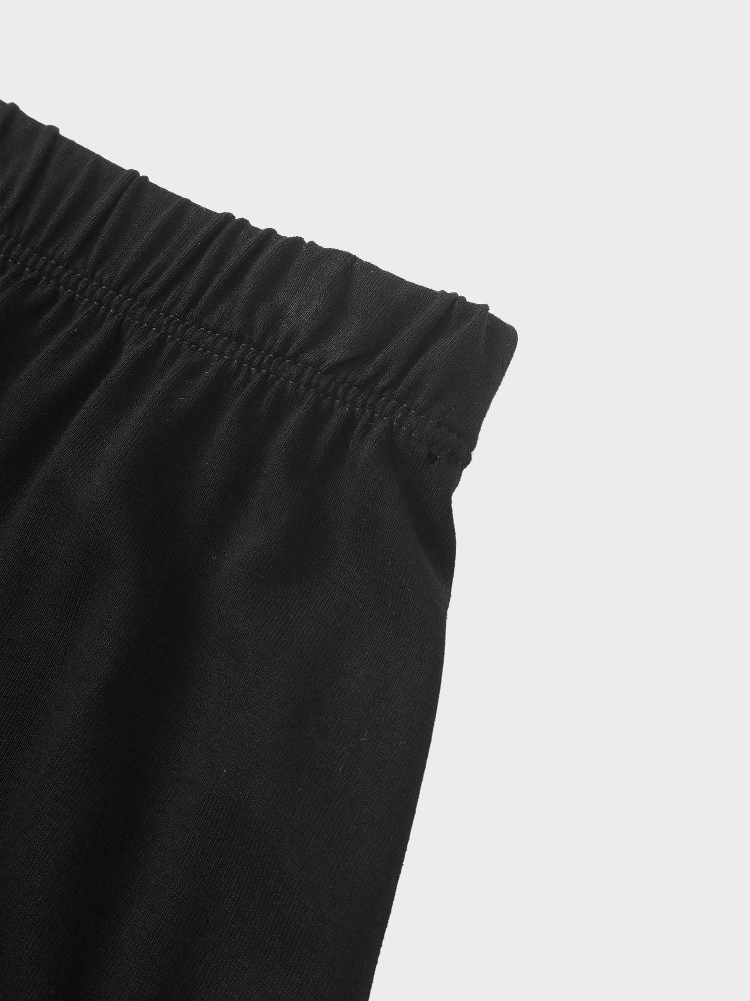 Elastic Waist Tshirt Skirt - Black 26"