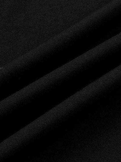 Elastic Waist Tshirt Skirt - Black 24"