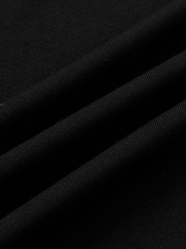 Elastic Waist Tshirt Skirt - Black 26"
