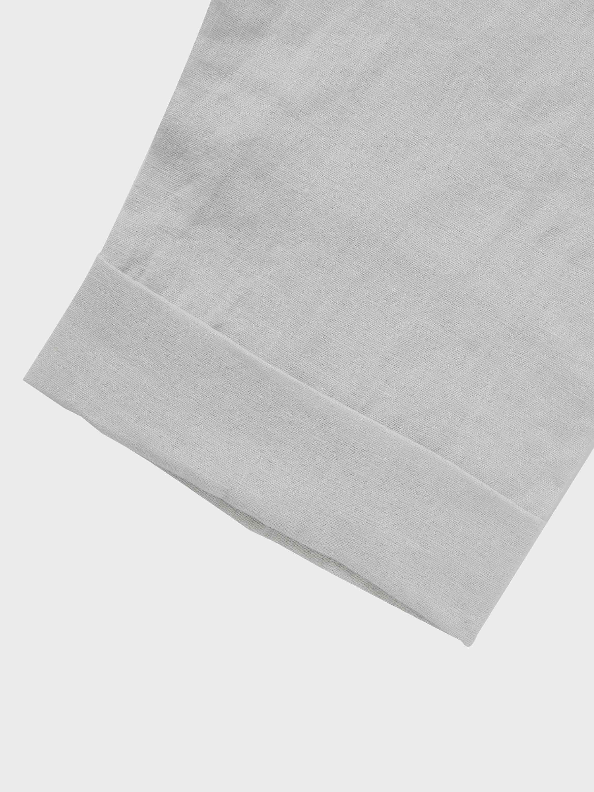 Crossover Linen Top-Grey