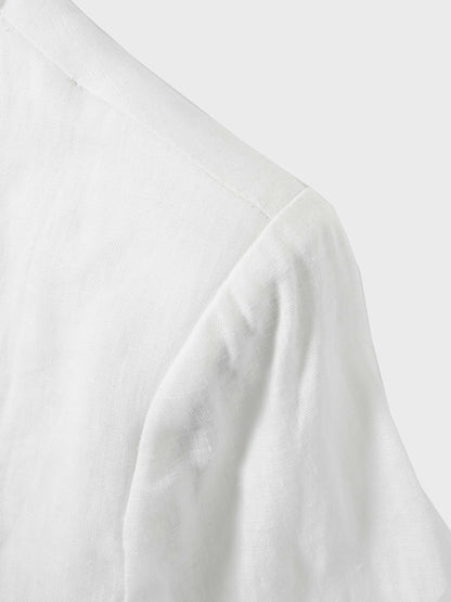Silky Back Printed Blazer-White/Black