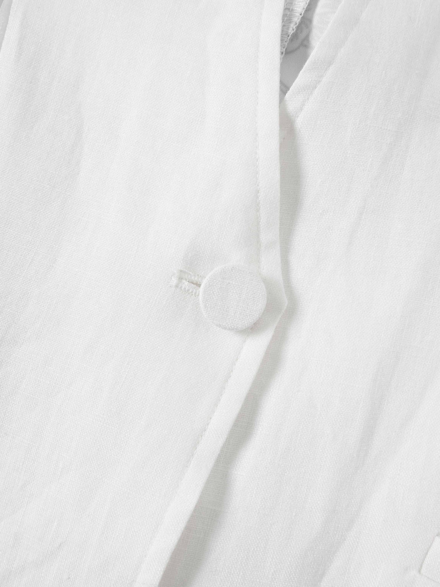 Silky Back Printed Blazer-White/Black