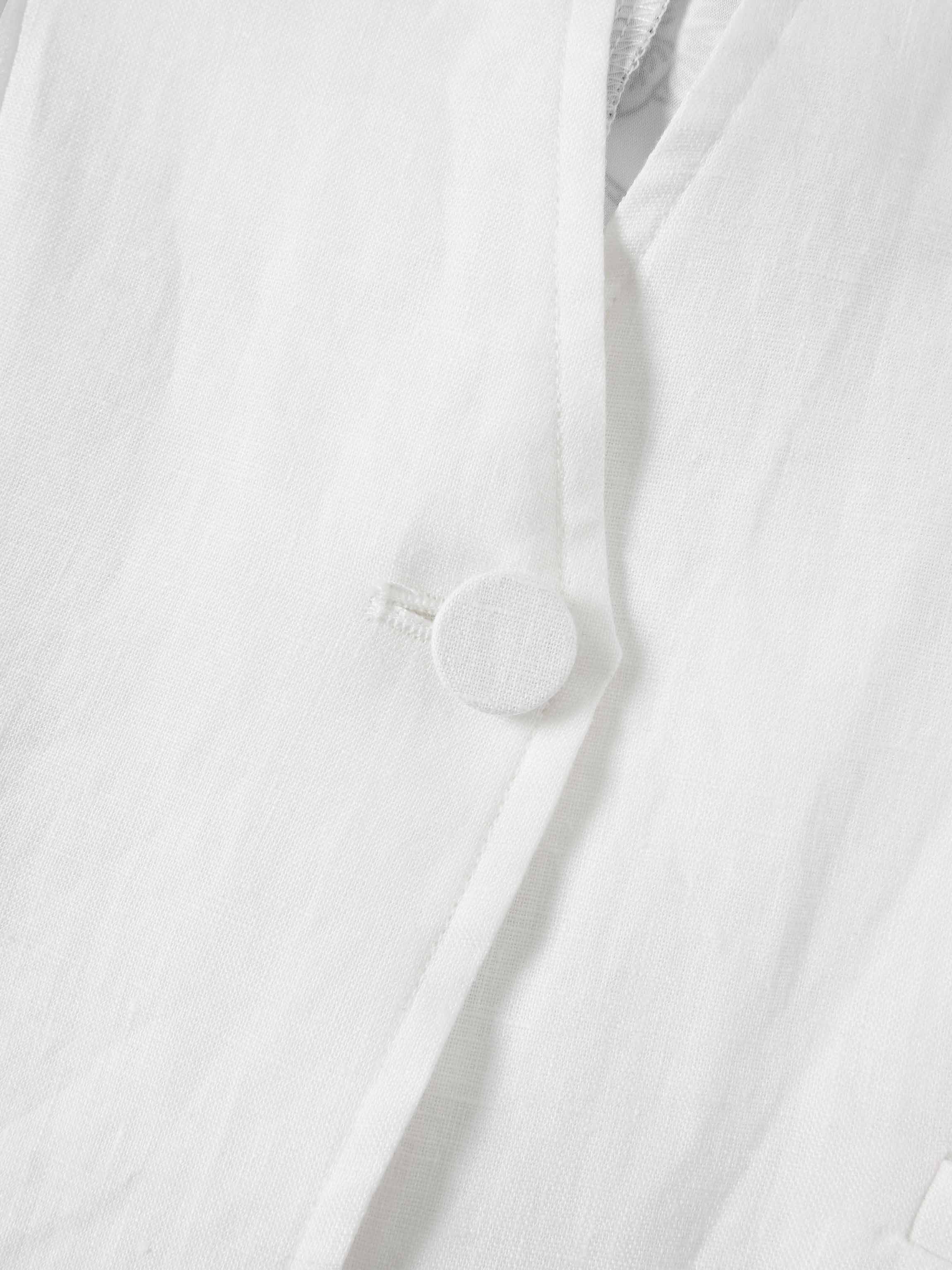 Silky Back Printed Blazer-White/Black