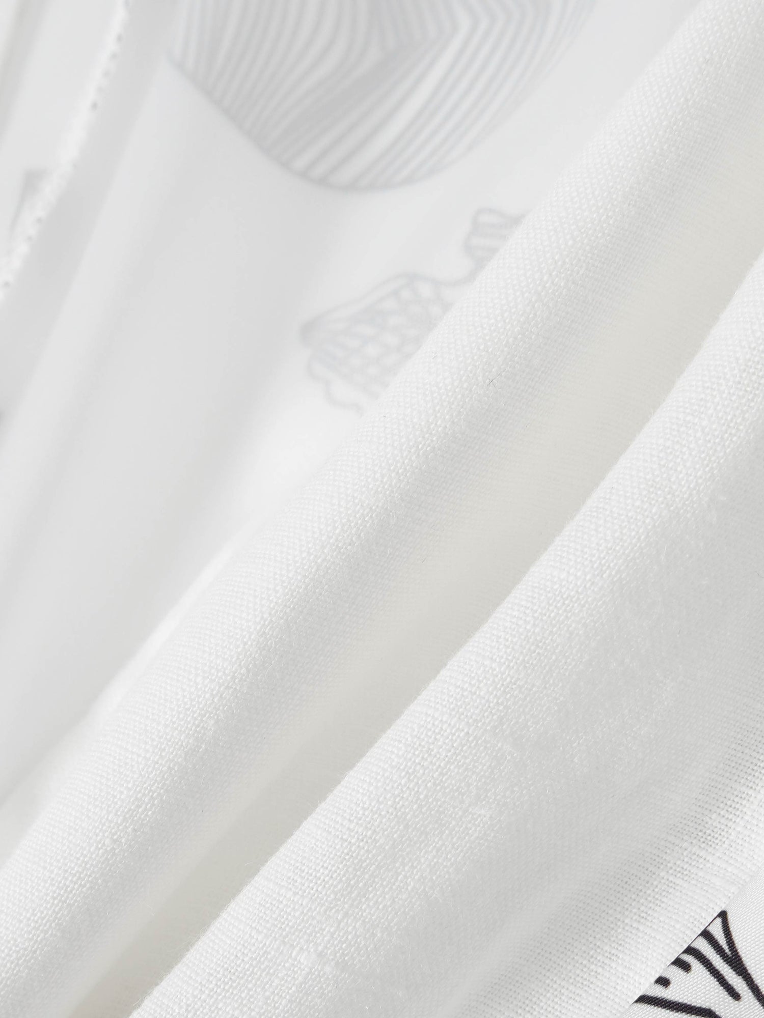 Silky Back Printed Blazer-White/Black