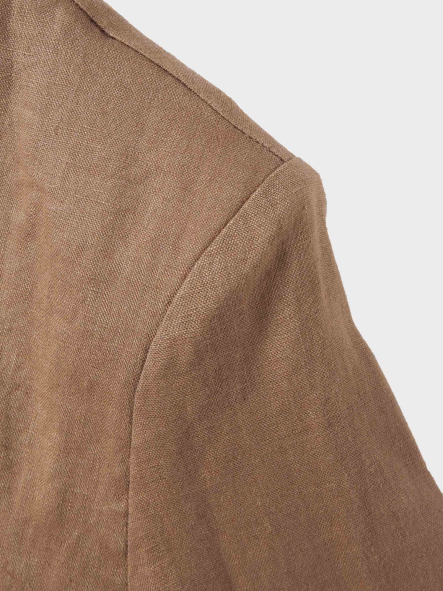 Silky Back Printed Blazer-Brown/Cream