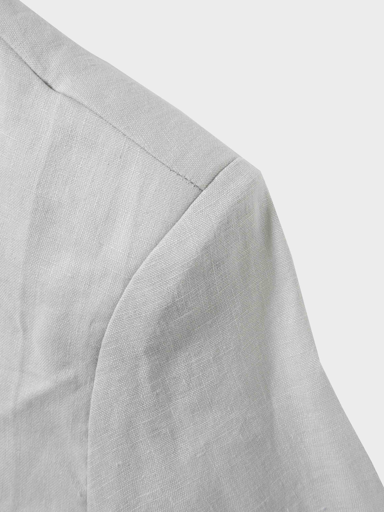 Silky Back Printed Blazer-Grey/Multi Color