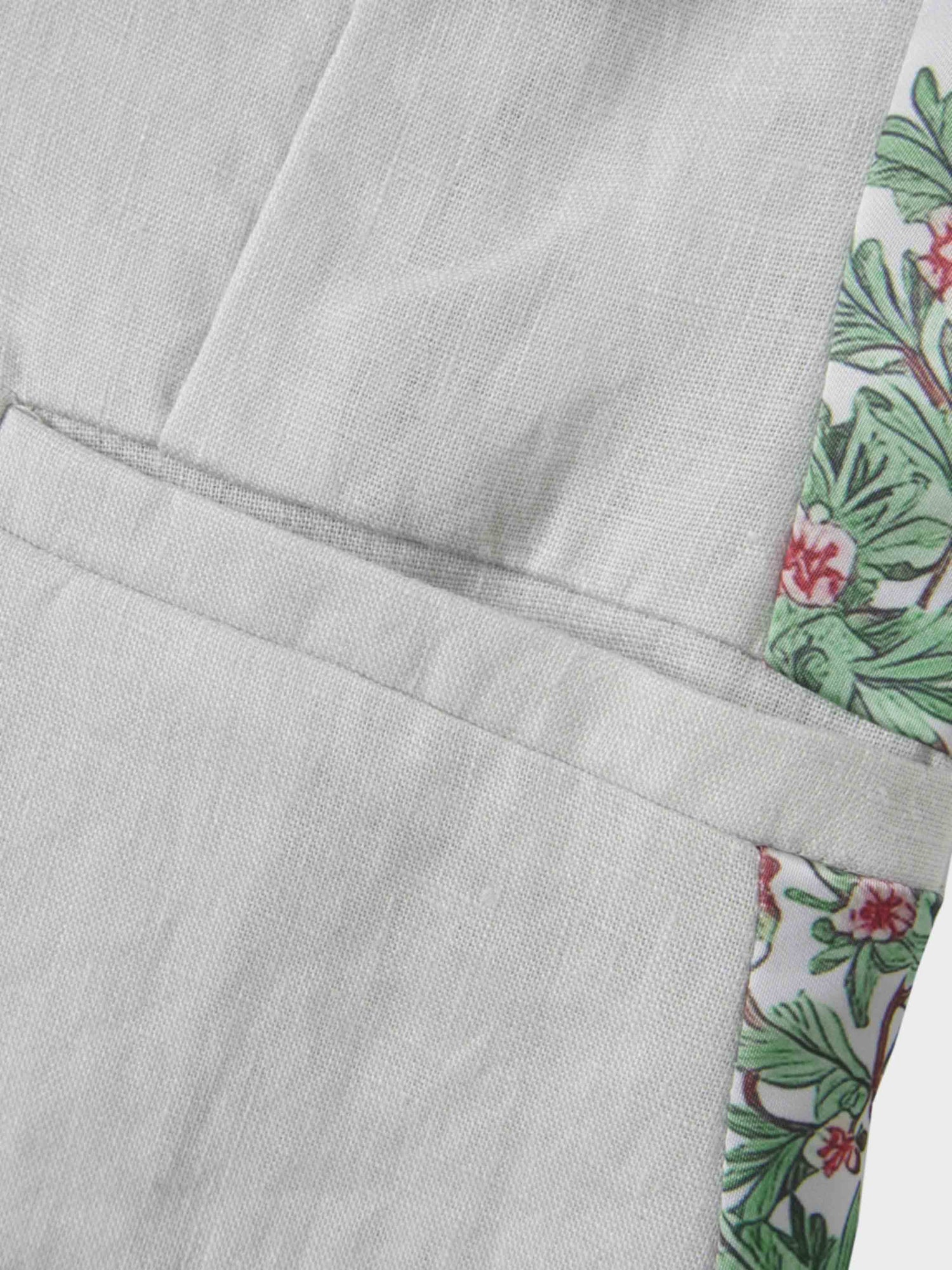 Silky Back Printed Blazer-Grey/Multi Color