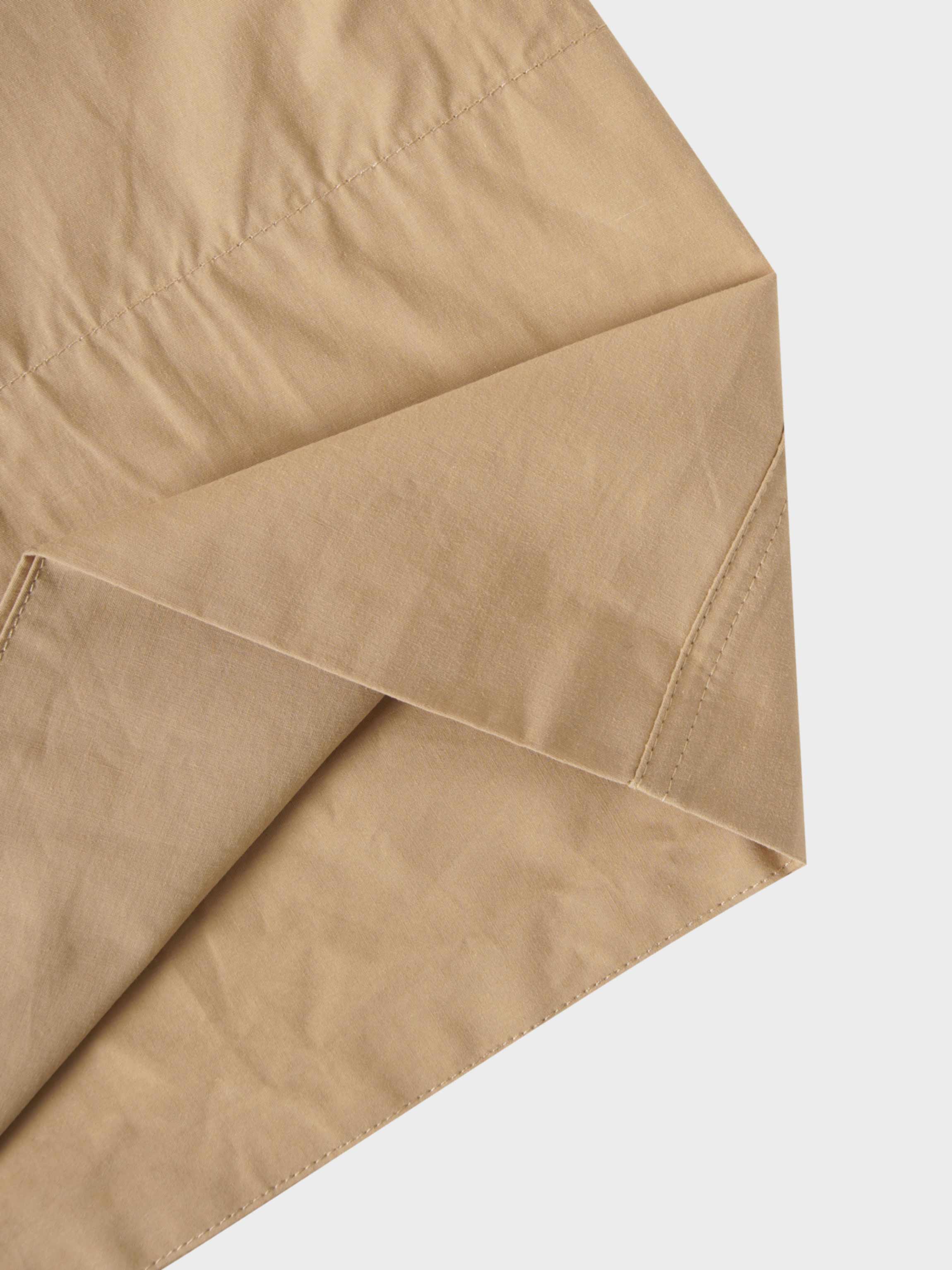Elastic Waist Gathered Skirt-Sand