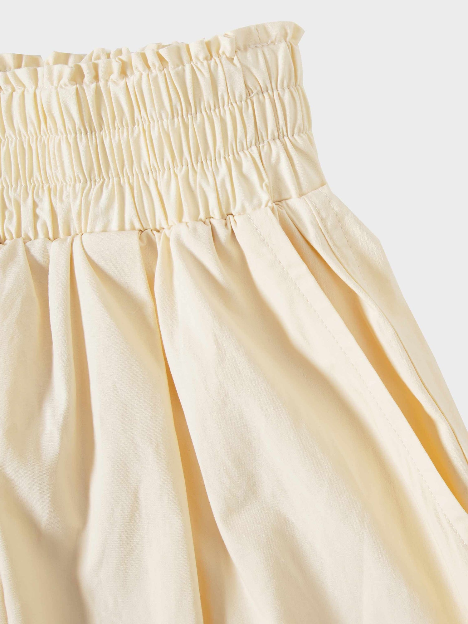 Elastic Waist Gathered Skirt-Yellow
